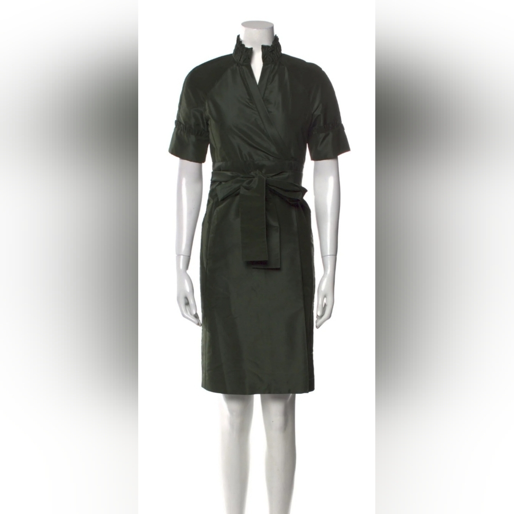 Diane Von Furstenberg Dark Green Midi Dress
